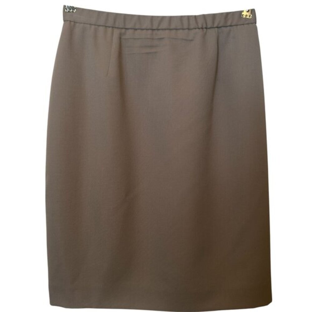 Classiques Entier (Nordstrom) tan wool lined midi skirt sz 6